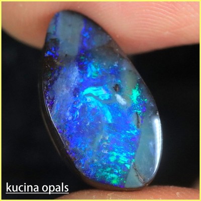 9.85ct Natural AUSTRALIAN Boulder Opal Stone Kucina Opals for Jewelry makers
