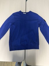 Stone Island Blue Fleece Sweatshirt Crew Neck Long Sleeve with Logo Patch