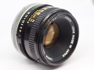 Canon FD 50mm f1.8 SC SLR Camera Lens 1976 Q date code, Aperture stuck open LF50