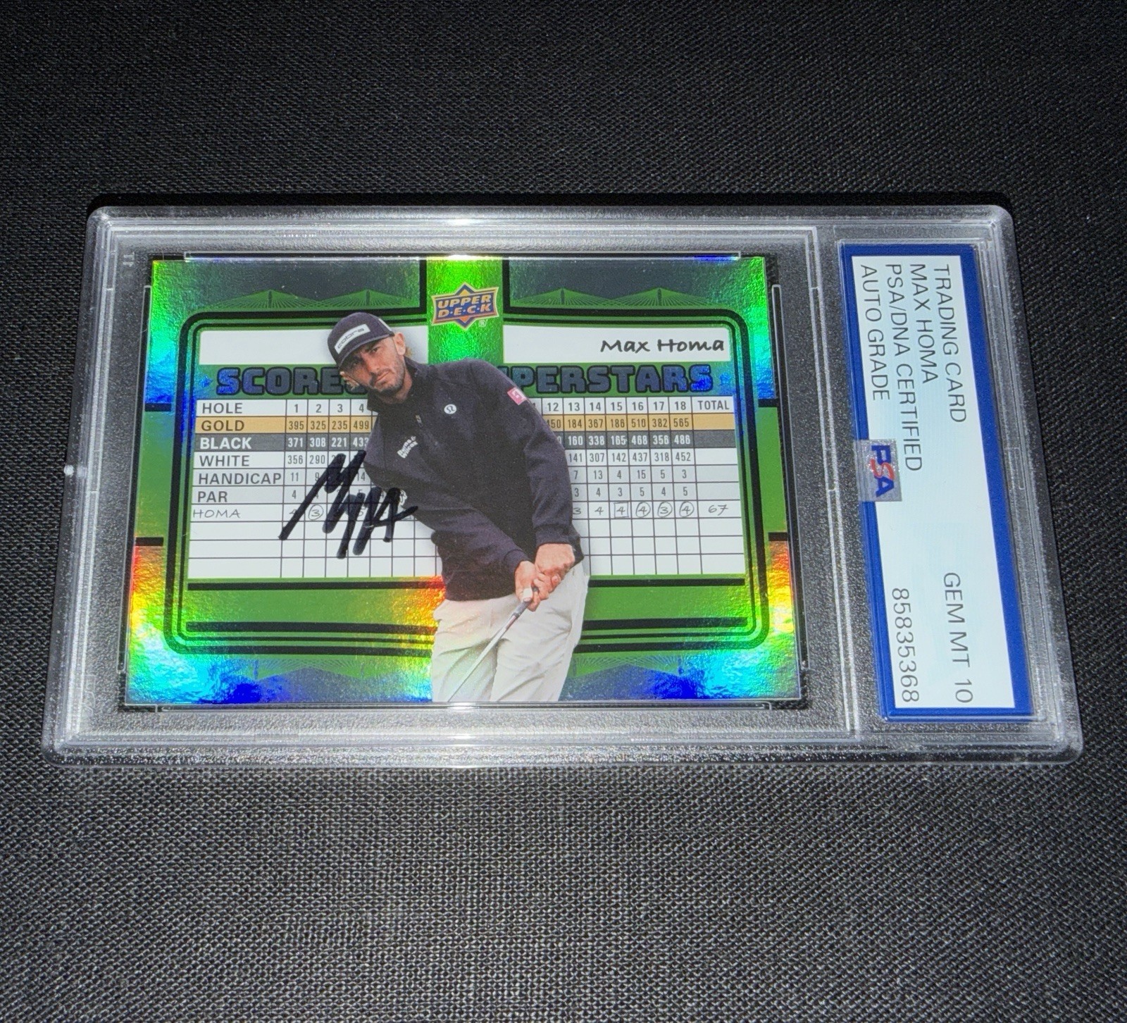 Max Homa Signed 2026 Upper Deck Scorecard Superstars PSA Slabbed Golf Star