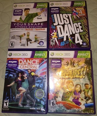 Just Dance 4, Your Shape Fitness Evolved, Dance Central, Kinect Adventures