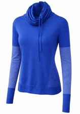 Nike Dri Fit Pullover Women  s XS Infinity Funnel Neck Long Sleeve Blue Running