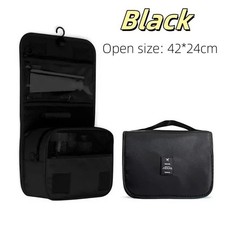 Waterproof Travel Makeup Bag Toiletry Organizer with Hook Zipper Cosmetic Wash P