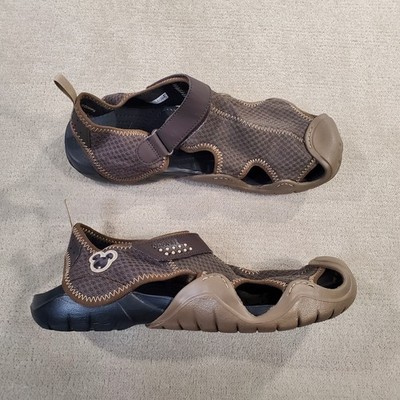 Crocs Swiftwater Mickey Mouse Sandals Mens 12 Brown Shoes