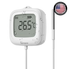Zigbee Waterproof Temperature Sensor with LCD Display  1.5M Probe - Smart Home