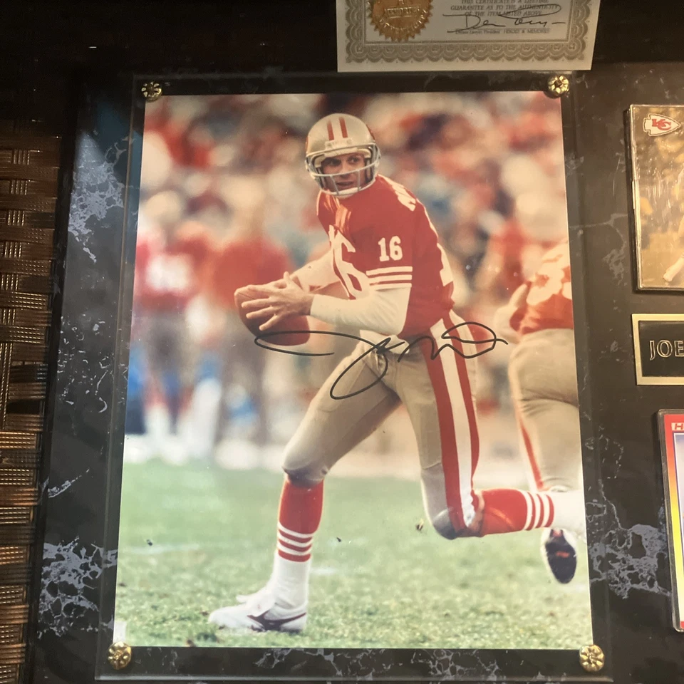 Placa fotográfica autografiada de Joe Montana y certificado de autenticidad Foto 4 de 4