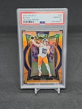2024 Panini Select Bo Nix Concourse Orange Prizm /49 PSA 10