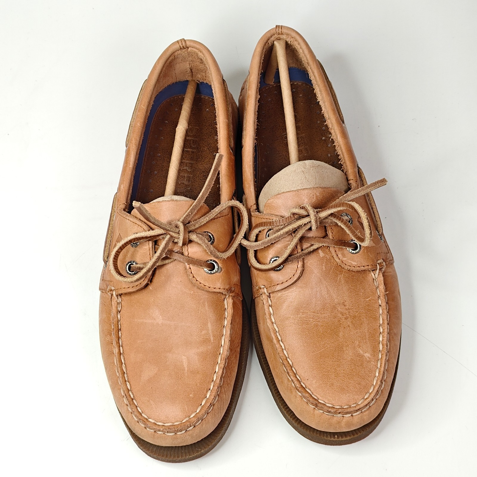 Sperry 0197640 Mens Authentic Original 2-Eye Boat Shoe Sahara Leather Size 9.5