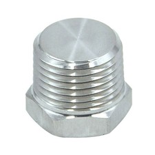 Hex End Plug 3/8" NPT Male, Stainless Steel 304 Hex Head, Pack of 1