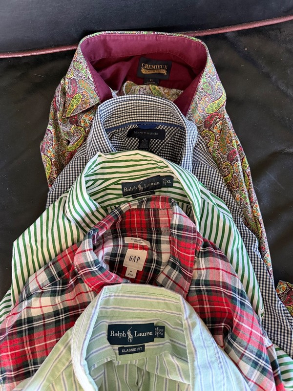 Polo Ralph Lauren, Cremieux, Gap, Hilfiger  Long Sleeve Shirts Sz XL, 17 1/2