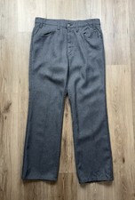 VINTAGE Levi s 517 Boot Cut Polyester Pants Size 33x28 Made in USA Sta Prest