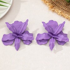 Pleated Irregular Flower Earrings For Women Retro Elegant Fashion Temperament