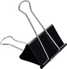 18Pack 3 Inch Jumbo Binder Clips Heavy Duty Black Metal Paper Clamps Hold 1.5In