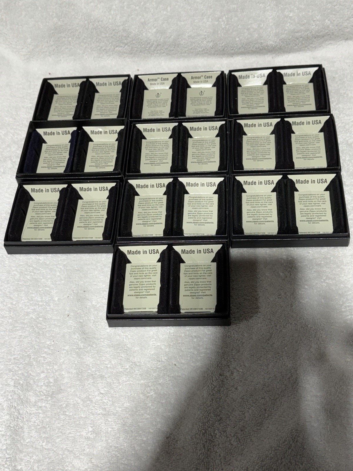 Lot Of 10 Double Sided Duo Set EMPTY Zippo Boxes New