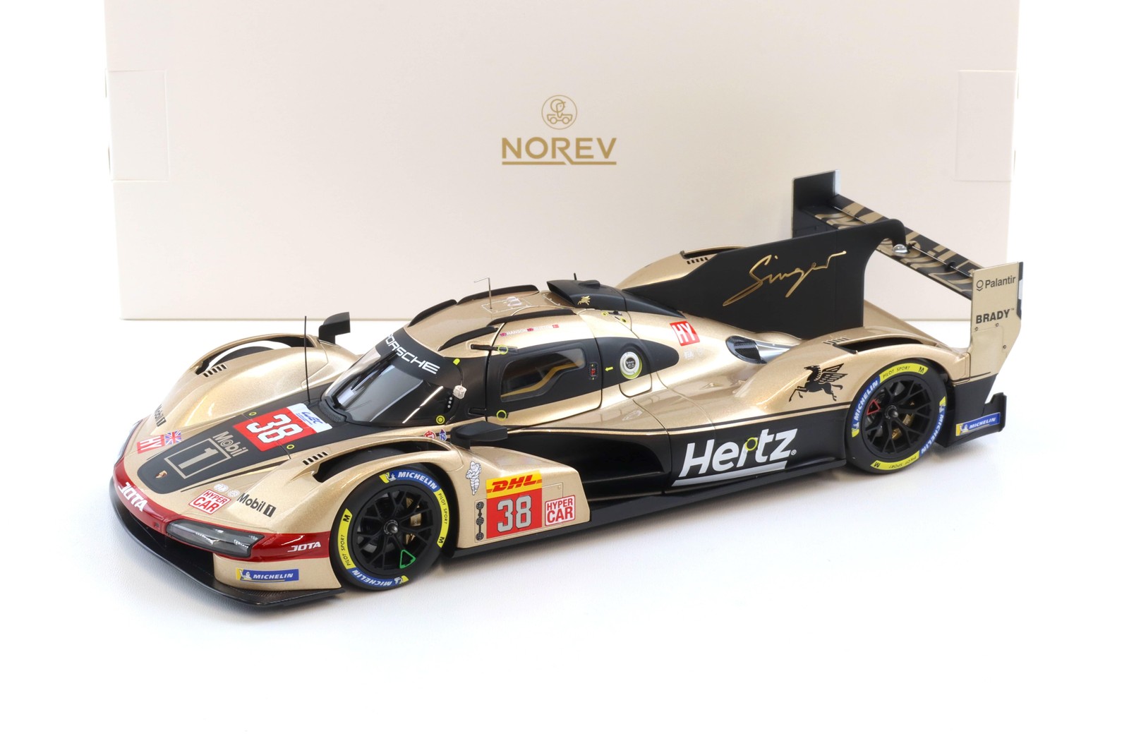 1:18 Norev Porsche 963 Hertz Team Jota Lone Star Le Mans 2024 Hanson/Button #38
