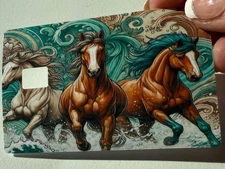 Western Horses Running Credit / Debit Card Skin