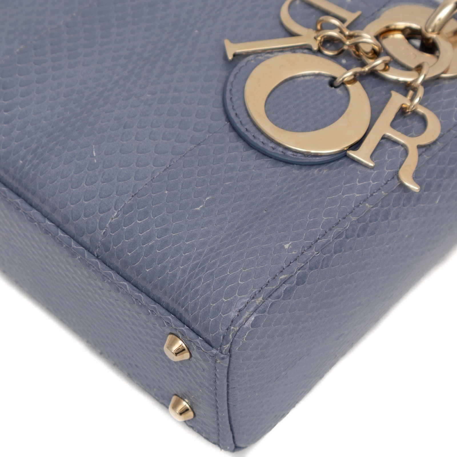 CHRISTIAN DIOR Python Snakeskin Mini Tote Lady Di… - image 10