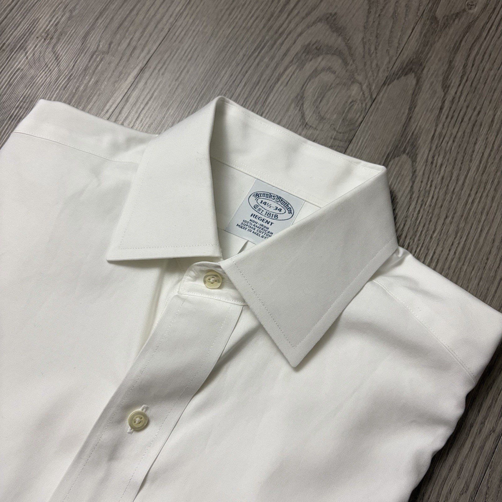 Brooks Brothers Regent Fit White Dress Shirt 14.5-34 thumbnail 13