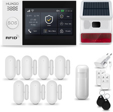 ® HXA007 Allarme Casa Senza Fili Wifi + GSM 4G Con Wireless Sirena Solare | Kit 