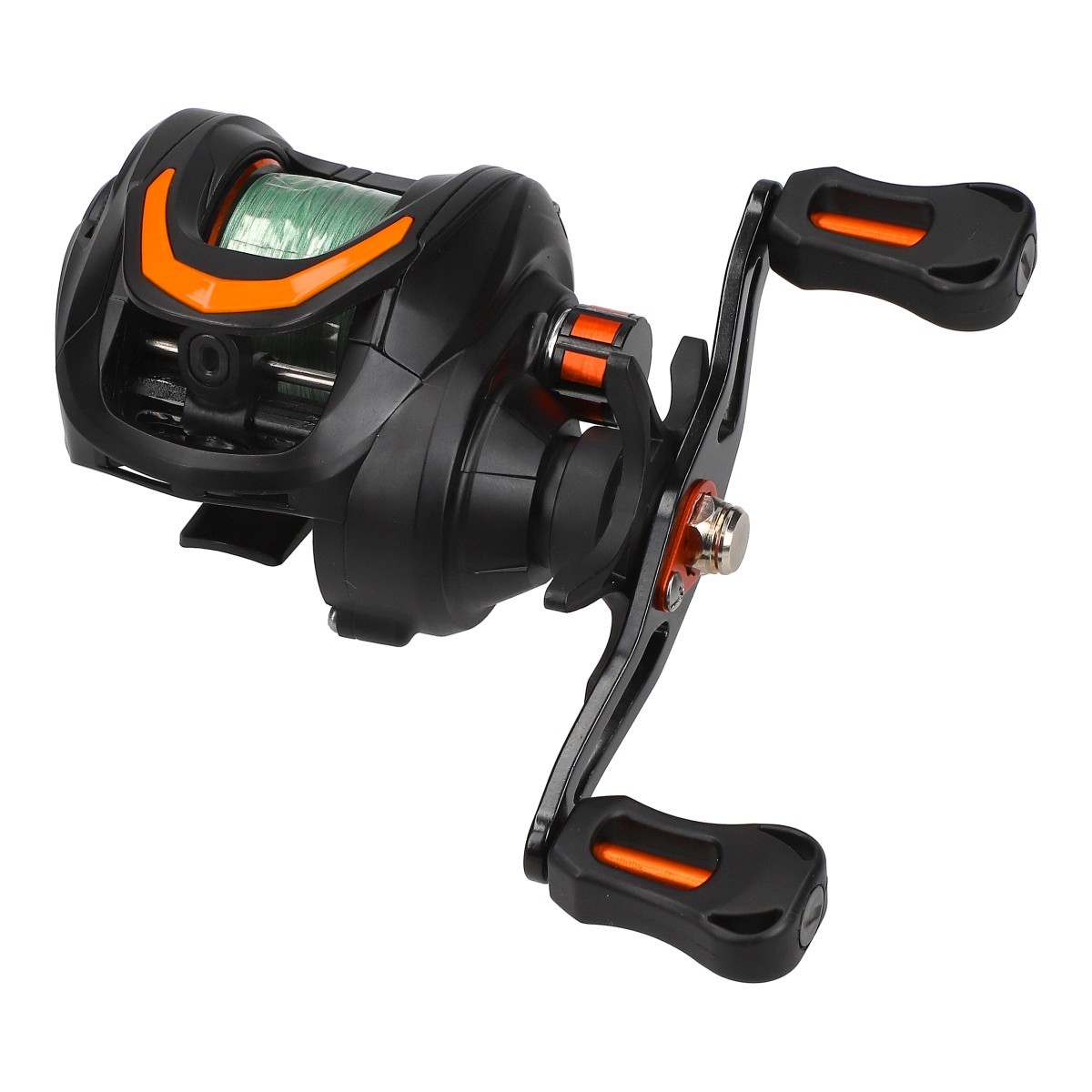 Mostal Baitcastrolle 301 LH IOX Braid bespult mit 0,15mm IOX 8X Schnur