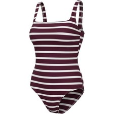 Lauren Ralph Lauren Womens Striped One Piece Swimsuit classic Size 10 NWT