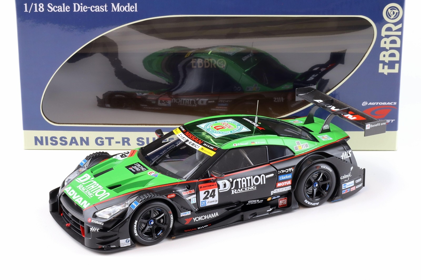 1:18 Ebbro Nissan GT-R Super GT500 2015 Rd.4 Fuji Winner D'station ADVAN #24