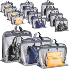 15 Pcs Dust Bags for Handbags Purse Storage Organizer 3 Size Clear Purse Orga...