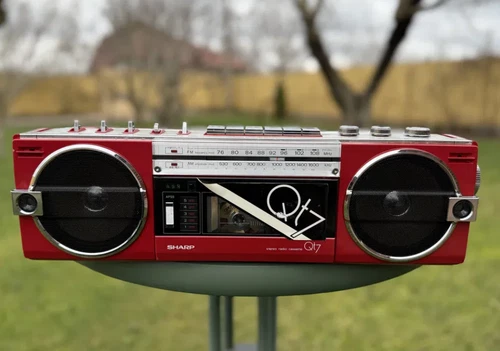 Sharp QT-7R Rare Vintage Cassette Deck Boombox Retro Japan  Warranty