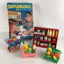 Supermarket Set Giant Pretend Play Food Grocery Store Vintage Norstar Toy 70s