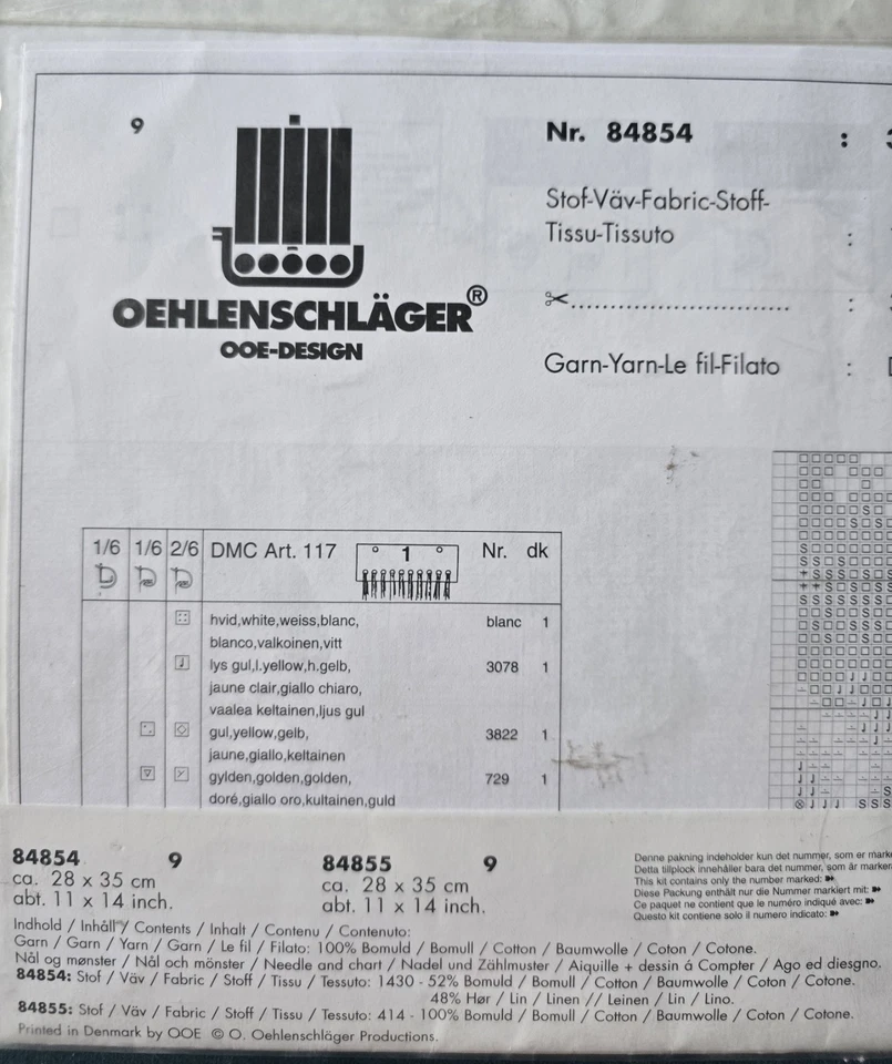 Arched Bridge River Scene Oehlenschlager Cross Stitch Embroidery Pattern DMC - image 3 of 3