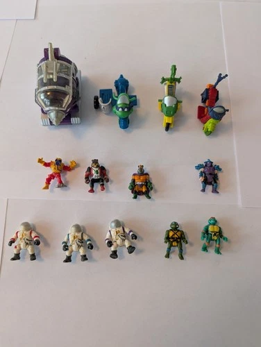 VINTAGE NOSTALGIA TMNT Teenage Mutant Ninja Turtles MICRO MUTANTS LOT OF 13