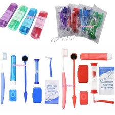 7Pcs/Box Dental Orthodontic Brush Tie Oral Care Travel Toothbrush Floss Kit