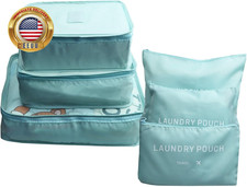 6 Pack Packing Cubes Compression - Travel Cubes for Carry on Suitcases - Travel