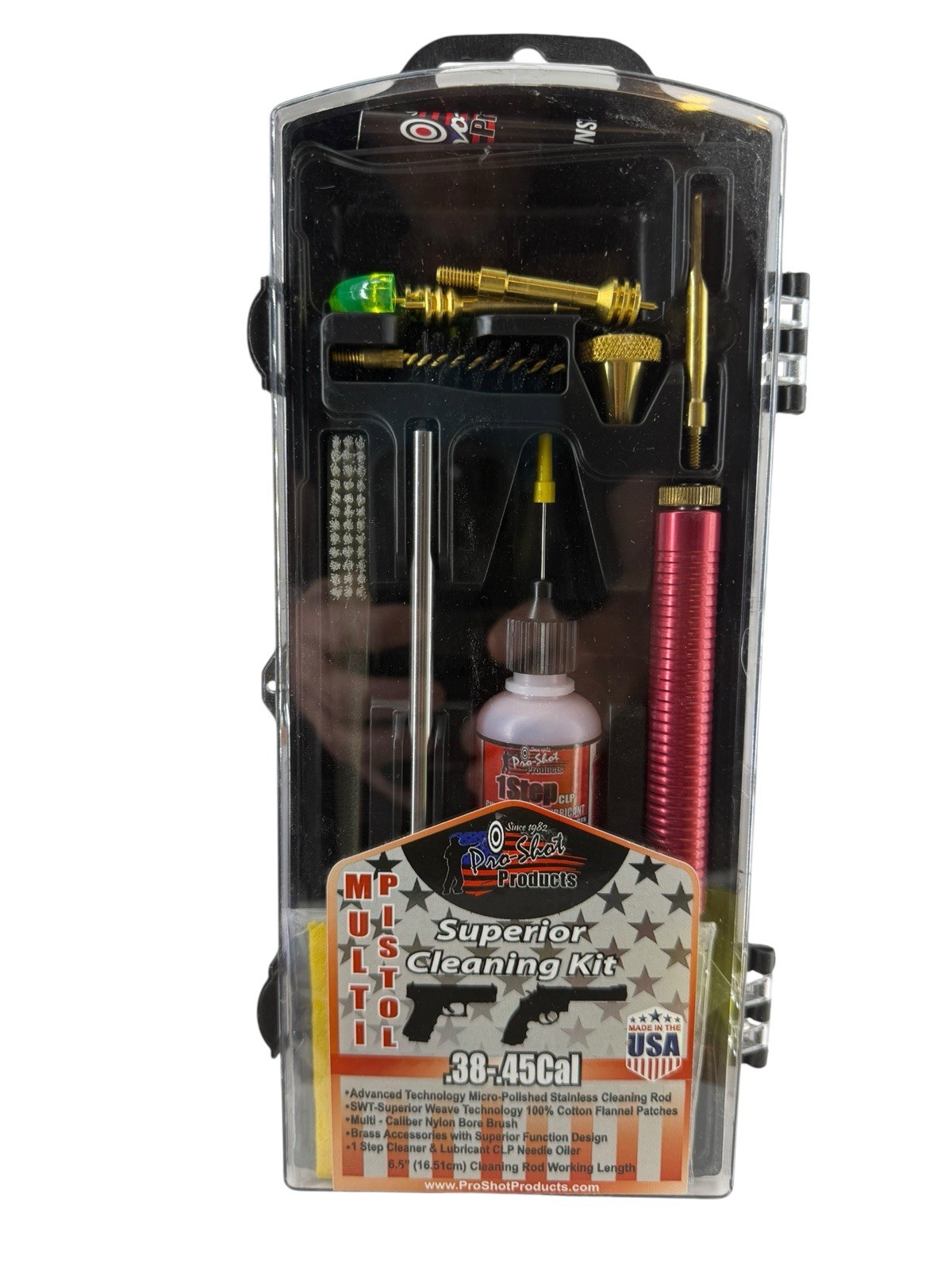 Pro Shot Pew Pew Cleaning Kit .38-.45cal