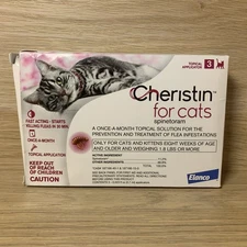 Topical Flea Treatment for Cats 3 Doses 1.8 lbs Fast-Acting 6 Week Control New