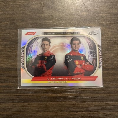 Leclerc / Sainz 2022 Topps Chrome Contructor Coalition #CC-SF Scuderia Ferrari