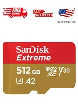 SanDisk 512GB Extreme microSDXC UHS-I Memory Card (Up to 190 MBPs) - SDSQXAV-512