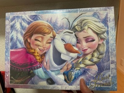 Disney Frozen 500-teiliges Puzzle mit Figurenplatte, Elsa & Anna mmE