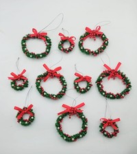 SALE! 10 STÜCK Deko "WEIHNACHTSKRANZ" Handarbeit, 5 kleine + 5 große