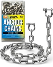 Stainless Steel Anchor Chain, Marine Grade Boat Accessories with Double Shack...