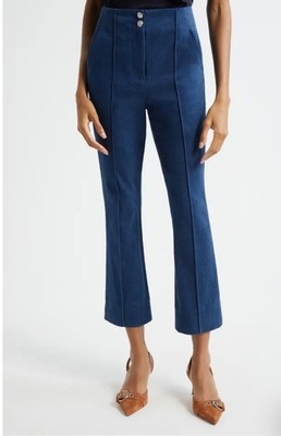 NWT $498 Veronica Beard Kean Pants in Moody Blue Denim, size 10