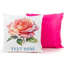 Personalised Rose Outdoor Cushion Cover Waterproof Floral Garden Cute Pillow