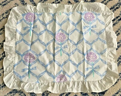 Vintage Gloria Vanderbilt GAZEBO Floral Bed Pillow Sham 1983 NEW