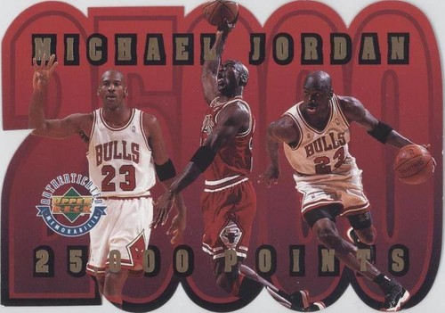1996 Michael Jordan Upper Deck 24k Gold Nickel Silver Card 4-Time