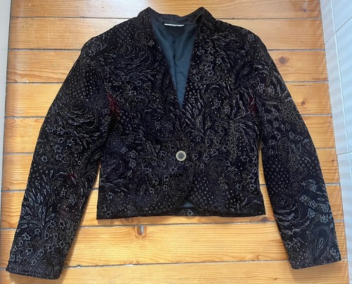 Jacke Abend wunderschön Glitzer für Silvester Party schwarz/gold Gr. 10 von Images