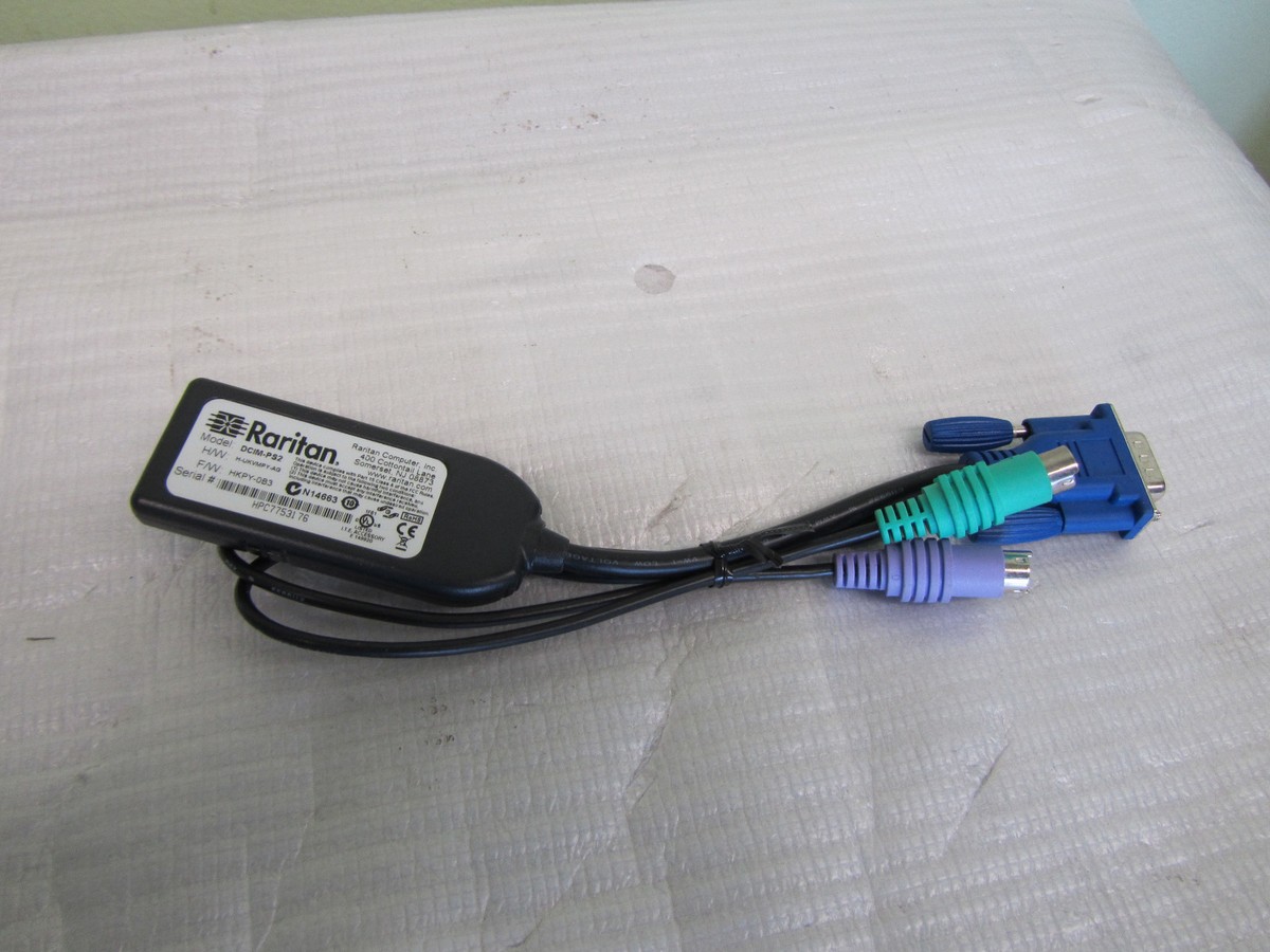 Raritan DCIM-PS2 DB15 VGA NETWORK RJ45 CAT5E KVM Paragon Cable | eBay