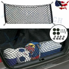Car Trunk Cargo Net Holder Elastic Mesh Organizer Truck SUV Universal 4 Hook Net