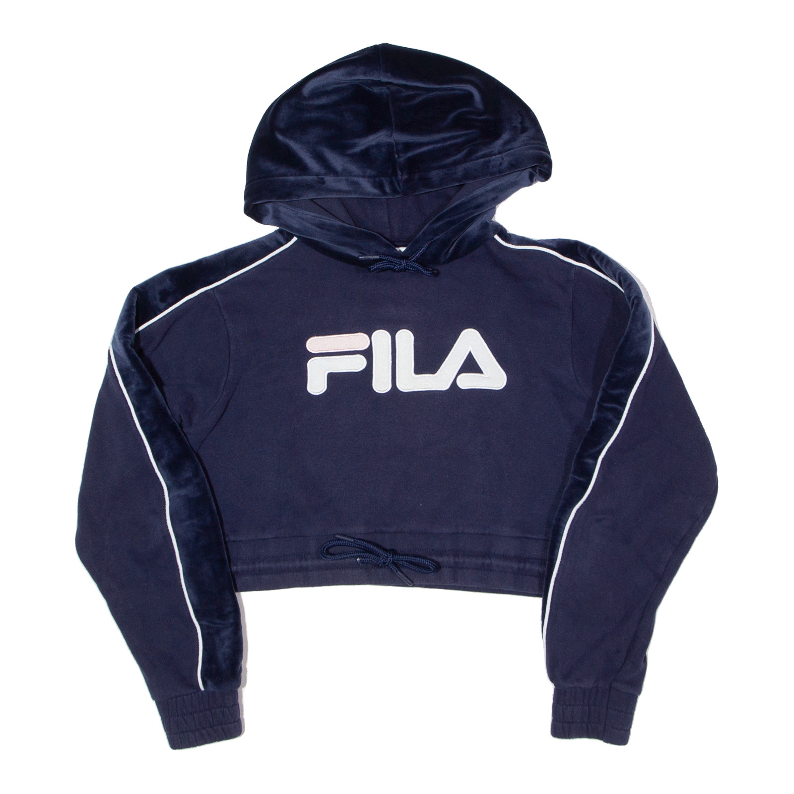 FILA Felpa con Cappuccio Cropped Blu Pullover Donna S