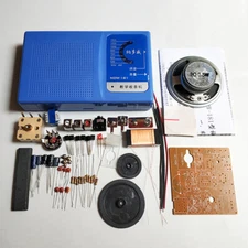 Super Heterodyne Radio Receiver 6 Transistor Schematic+Enclosure Speaker DIY Kit