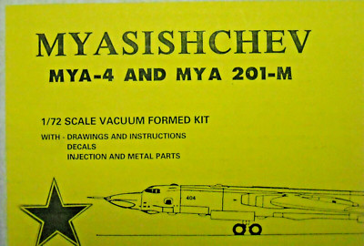 RARE Contrail vacuform Russian bomber Myasishchev BISON MYA-4 SEALED KIT 1:72